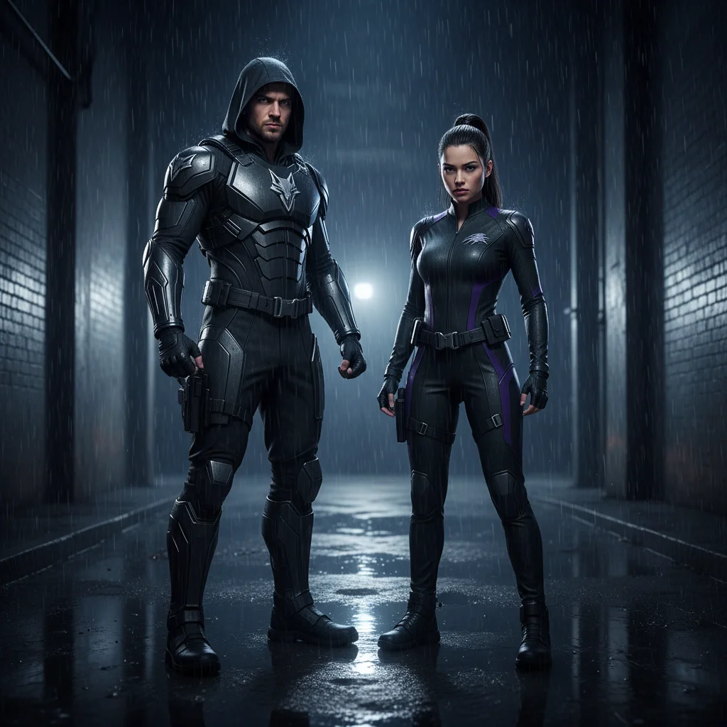 Superhero Duo portrait